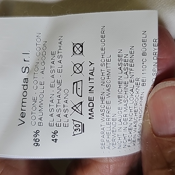 Dismero women's top, cream with gray design. Size large. 3/4 sleeves. Italy - Picture 10 of 12